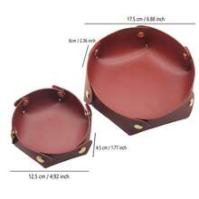 Caja de almacenamiento de escritorio pequeña y grande, soporte para llaves, organizador de maquillaje, joyas y entrada, bandeja de almacenamiento de joyas, decoración de habitación de maquillaje, decoración de habitación - Multicolor - Ver 7