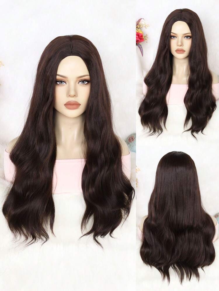 3-Color Optional Daily Versatile Long Curly Wig, Red Brown/Dark Brown/Chocolate Brown, Comfortable & Easy To Maintain, Atmosphere Headpiece For Parties, Music Festivals & Daily Wear - Multicolor - View 6