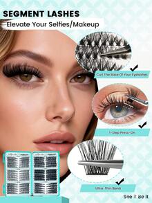 DIY Eyelash Extension At Home DIY Lash Extension Kit Cluster Lashes Glue Waterproof Lash Bond And Seal Long Lasting Individual Lash Clusters Adhesive Sealant Makeup Tool - Multicolor - View 6