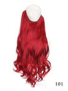 1pc Women's Lace Front Wig, Long Curly U-Part Wig, Synthetic Hair Extension - Multicolor - View 16