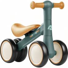 ¡Recomendado! Bicicleta de equilibrio para bebés Retrospec Cricket 2 con 4 ruedas - Juguete de aprendizaje  para edades de 12 a 24 meses - Juguete para niños pequeños resistente a los arañazos para uso en interiores y exteriores con límite de dirección y agarres suaves - ¡Producto estrella de la temporada! - Blue Ridge - Ver 13