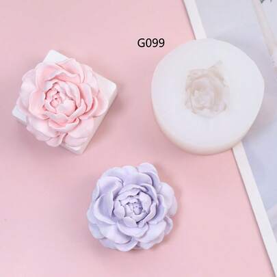 Tiger Head Jasmine Flower Shaped Candle Silicone Mold DIY