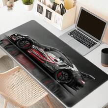 Mousepad extra grande com estampa de carro de corrida, tapete para mesa gamer, tapete grande para teclado, lavável, base de borracha antiderrapante, borda costurada, mousepad para presente, protetor de mesa, tapete para mesa de estudo, vários tamanhos disponíveis, tapete para teclado de computador, tapete para laptop - carro esportivo - Ver 4