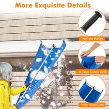 COSTWAY 170-750CM Adjustable Snow Roof Rake Snow Cleaning Tool Lightweight Roof Rake, Blue - A - View 7
