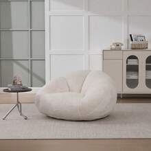 Bean Bags - Beige + Faux Fur - View 2