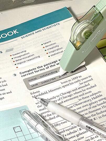 4pcs Multi-Functional Correction Tape, Easy To Use Whiteout Tape, Instant Correction For Note Taking, Homework, Marking, Crafting, Scrapbooking, Suitable For School And Office Supplies