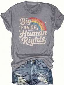 Women's T-Shirt Fitted Tops Print Y2K Crew Neck Tee-Plus Size - Women'S Red T-Shirt - Reading Rainbow Graphic Tee With Book Design - Casual Everyday Shirt For Teachers, Book Lovers - Valentine'S Day & Back To Outfits - Soft Everyday Top, Teacher Apparel, Playful Design, Comfortable Fit-Summer Festival Fashion,  Adult Heavyweight T-Shirt - 灰色-2 - 查看 8