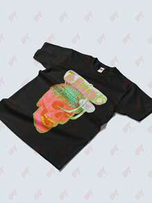 The Flaming Lips Disco Skull 8MYE Tee - Black - View 3