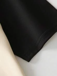 少女休闲Polo衫，简约可爱活力血字图案运动校园风短袖Polo领上衣，适合夏季穿着 - 杏色 - 查看 4