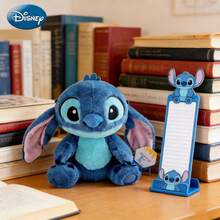 Disney Ba lô hình búp bê nhồi bông Stitch chính hãng, tư thế ngồi với tai có thể cử động, gối nhồi bông Stitch, quà sinh nhật, đồ trang trí nhà cửa, phụ kiện phòng ngủ, thích hợp cho tương tác cha mẹ - con cái, quà tặng búp bê, quà lưu niệm. - Màu xanh lam - Xem 8