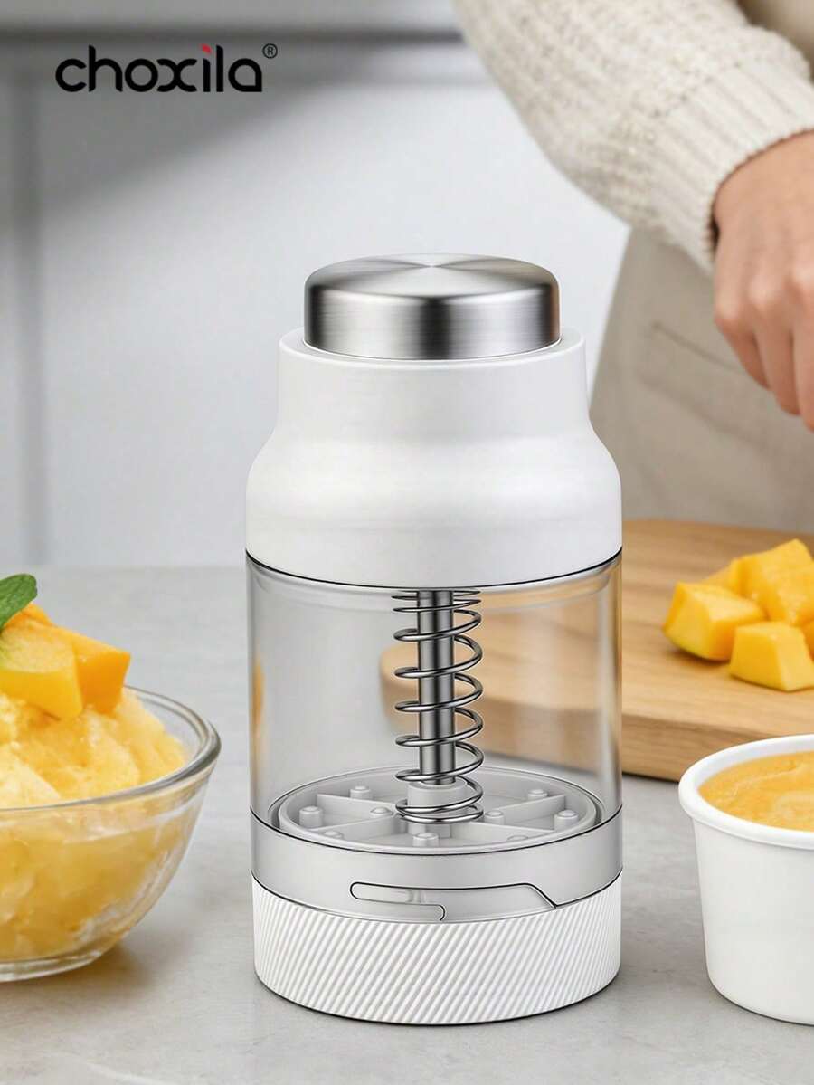 choxila 1 pieza Minipicadora licuadora, adecuada para la cocina, el comedor, la pastelería, la tienda de dulces, excelente para reuniones familiares, picnics y refrescarse en verano - Blanco - Ver 1