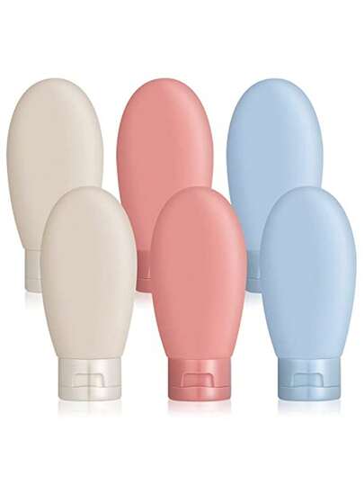 3件套旅行装可重复灌装瓶，洗发水、沐浴露、香水喷雾瓶，便携式化妆工具，适合度假、露营、海滩、学校等场合。