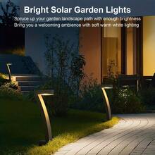 LiHangStar 4pcs Solar Lights Outdoor, Upgraded Bright 7-LED Solar Pathway Lights, Solar Spotlights For Outdoor, Solar Garden Lights For Yard, Driveway, Walkway, Landscape Decor - Solar-powered 7-shaped Lamp - View 7