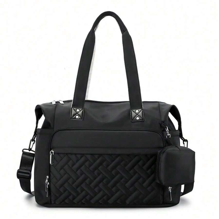 Mochila maternal grande con múltiples compartimentos funcionales y espaciosa para mamá con capacidad amplia y diseño de mochila para llevar cómodamente fuera de casa - Negro - Ver 1