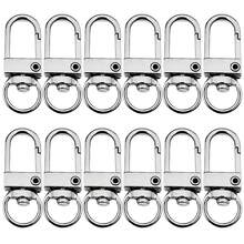 12pcs Rotating Key Chain Clips, Rotating Hanging Rope Hooks, Bag Charms, Key Chain Connectors, DIY Craft Gift Making - 2.5G Door Latch - View 8