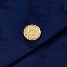 Adidas 阿迪达斯经典系列女士高级梭织提花西装外套，休闲运动夹克 - 藍色 - 查看 10