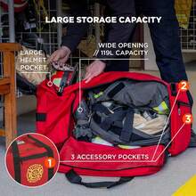 ¡RecomendadoErgodyne  5005P - Bolsa grande de poliéster para bomberos con correa para el hombro y bolsillo para casco¡Top de Temporada - Poliéster - Ver 3