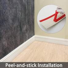 1 pieza 2m/78.74in Zócalo autoadhesivo, Zócalo flexible, Quitar y pegar, Adecuado para línea de rayas anti-colisión de pared - Multicolor - Ver 9