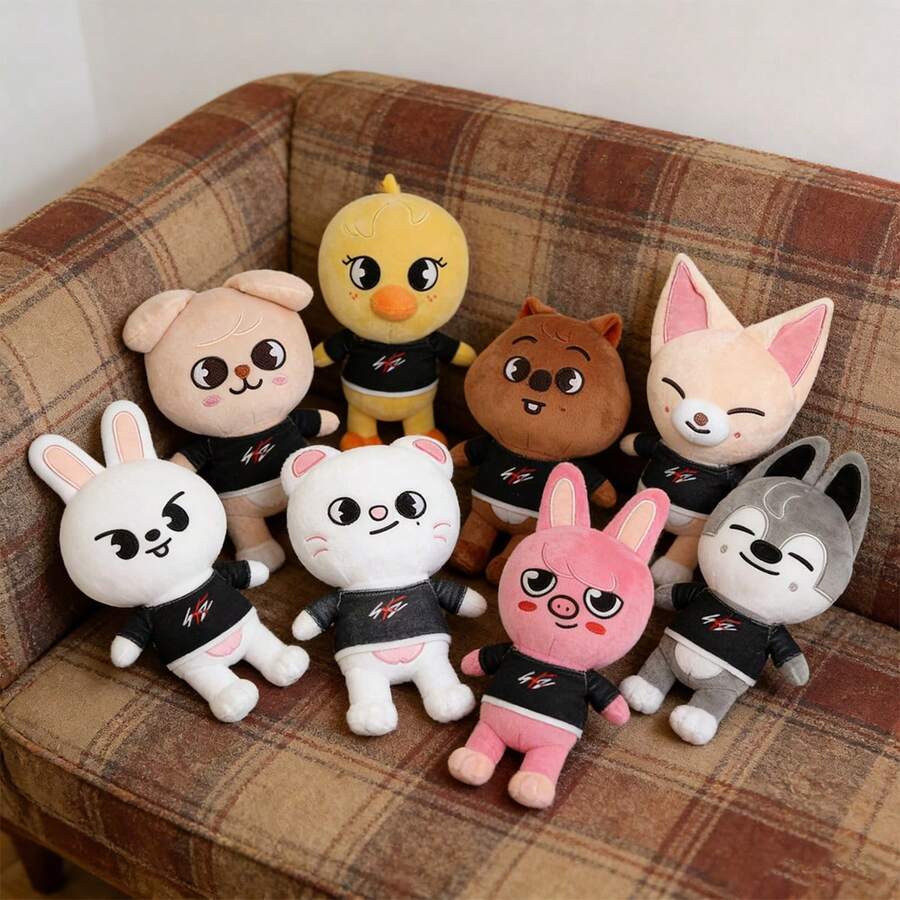 8Pcs Plush Dolls, Plush Toy Christmas Edition - Cute Kpop Idol Cartoon Animal Stuffed Dolls, Holiday Gift For Fans, Xmas Decor - 彩色 - 查看 1