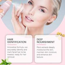 Spray para la eliminación del pelo facial - suave ablandamiento de la piel y la eliminación del pelo, fórmula de extracto vegetal, sensación de enfriamiento instantáneo, fácil de usar para la piel limpia y cómoda (1PCS) - 1 pieza - Ver 5