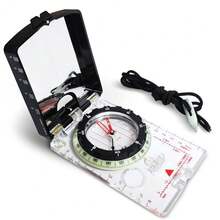Advanced Orienteering Compass - Survival Whistle, Map Reading Field Compass For Camping, HiFKing & Navigation, Great For - Multicolor - View 1