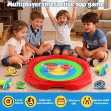 1 Set Spinning Top Toy, Includes 5-Layer Rotating Tops With 5 Launchers - Family & Friends Competition Toy, Gift For Boys, Birthday Present - Parent-child Interactive Stress-relieving Toys - View 5