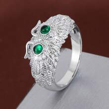 1pc Creative Owl Shaped Design Cubic Zirconia Inlaid Fashion Ring For Women - Multicolor - View 16