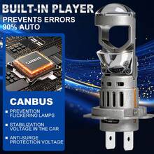 TOAUTO 2 piezas Bombillas LED H7 Mini 20000LM 80W para faros de coche CANBUS, sin error, haz alto y bajo, 6500K blanco, 12V - A - Ver 4