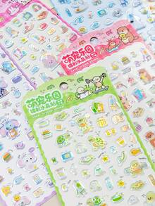 2026 Nuevos y lindos adhesivos de brillo láser 3D con dibujos animados | Adhesivos para estuche de teléfono, adhesivos para cuadernos. Adhesivos reutilizables y resistentes al agua, manualidades decorativas DIY, adhesivos de brillo DIY, adhesivos DIY para estuche de teléfono - Multicolor - Ver 5