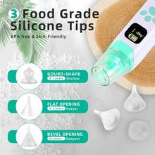 Máy hút mũi điện sạc cho bé có chức năng phát nhạc, kèm 3 đầu hút silicon, dụng cụ vệ sinh cho bé. - màu xanh lá - Xem 3