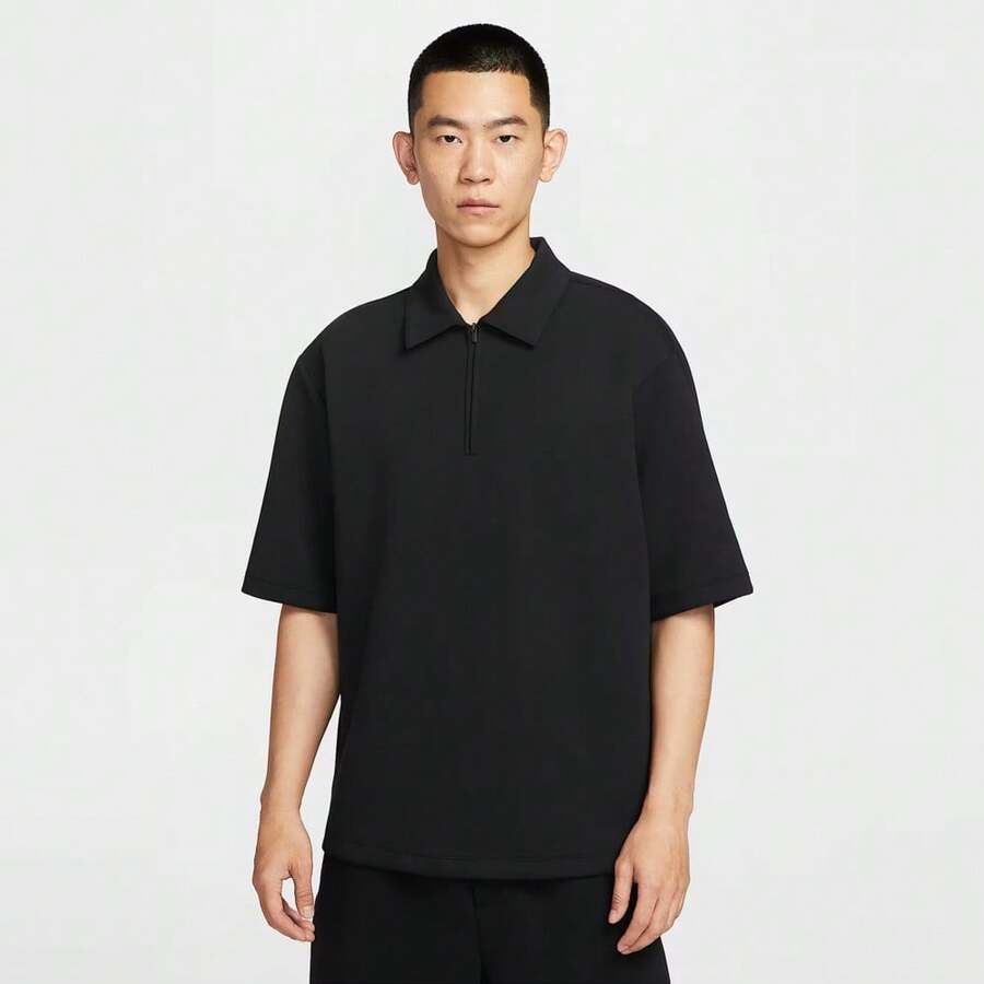 Nike Men's AS M NK DF 24.7 IS POLOPOLO Knit Collared Short Sleeve Tee TIF2909-010 - Black - View 1