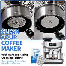Coffee Machine Cleaning Tablets, Machine Descaler Tablets, 24PCS Coffee Machine Descaler Tablets - Plant-Based Universal Cleaner For   , Deep Cleaning Descaling Solution (24PCS) - Black - View 4