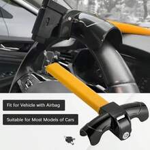 Heavy-Duty Anti-Theft Steering Wheel Lock Compatible For Cars SUVs Trucks Shaped/Rotary Lock Cylinder Vehicle Device For Daily Drive And Long Immobilizer Wheel Lock Wide Compatibility - Multicolor - View 4