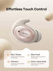 REMAX Zero-Feel Sleep Headphones For Side Sleepers, 360° Skin-Friendly Ear Wings, Bluetooth 5.4 With Gaming Low Latency, Dual Noise Cancelling & HiFi Audio, Gaming Headset, Sleep Earbuds - TWS-01 - View 11