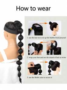 30 Inch Women's Wig Lantern Bubble Ponytail Curly Wig High Ponytail - Multicolor - View 10