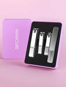 Juego de manicura, incluye cortaúñas, lima de uñas, herramientas de pedicura, unisex, con estuche de viaje - Multicolor - Ver 11