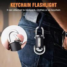 Rechargeable Keychain Flashlight Dual Purpose Keychain Light 6 Mode Illumination High Low Strobe White Red Red Blue Flashing COB Main Bulb Side LED Lights TYPE C Charging Port Lightweight ABS Construction Portable EDC Gear Outdoor Enthusiast Gear Security Personnel Equipment Maintenance Inspection Tool Emergency Light Source Night Walking Safety Gear Camping Accessory Hiking Tool Car Key Light Built-In 300mAh Battery - Đèn pin móc khóa - Xem 6