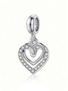 时尚DIY心形水钻吊坠，送给朋友的特别礼物 - 彩色 - 查看 2