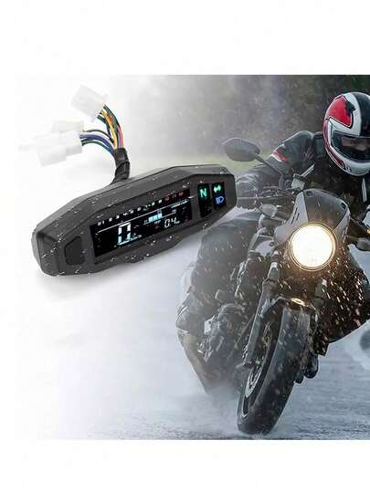 Velocímetro Lcd Miniatura Universal Para Motocicletas