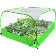 2 Pcs Pop Up Mesh Plant Covers Outdoor Plant Protectors For Raised Bed Gardens Bird And Pest Protection For Fruits Vegetables Seedlings Herbs Garden Enclosures - 1pcs 35.4x35.4x27.5in Without Bottom - View 2