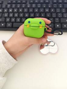 1 pieza Estuche para auriculares Bluetooth, estilo Jiji de boca grande, adecuado para AirPods4, también se adapta a los estuches de AirPods3 y Apple Pro2. Estuche protector de silicona para auriculares/Caja de auriculares/Tanque de aire para auriculares con correa para el cuello y correa para teléfono móvil, Estuche de batería portátil, Aeropuerto, Estuche para auriculares, Adecuado tanto para hombres como para mujeres (Universal) - Auriculares + mosquetón - Ver 3