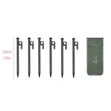 20厘米/7.8英寸重型帐篷地钉，6个/套，野餐露营帐篷钉，徒步露营配件，露营装备 #颜色：6个 20厘米 - 黑色 - 查看 9