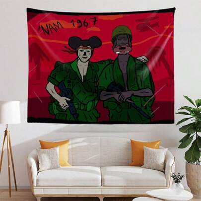 1pc Nam 67 Fun Polyester Tapestry | Hippie Style, Suitable For Wall Decoration In Living Rooms, Bedrooms, And College Dormitories, Indoor And Outdoor Use, Ideal Holiday Gift