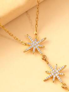 1条新款星月连指手链，欧美时尚音乐节派对水晶手链 - 星星 - 查看 4