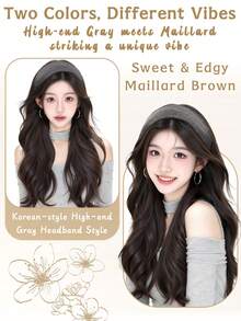 合成长直发发带半假发夹式接发蓬松自然假发金色发片带发带合成自然假发黑色棕色蓬松半假发接发女士 - 彩色 - 查看 4