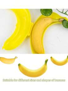 1/3pcs Banana Storage Box, Plastic Banana Holder Container, Outdoor Travel Lunch Fruit Storage Box, Cute Banana Box, School Picnic Camping, Gift For Her, Gift For Him, Easter, Valentine's Day, Spring - Multicolor - View 4
