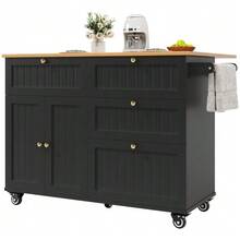 Mobile Storage Islands - Black - View 12