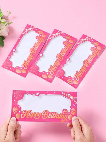 12pcs Pink Gold Happy Birthday Money Gift Cards,Birthday Paper Bill Card & Envelope,Birthday Cash Gift Envelopes, Happy Birthday Party Surprise Cash Favors,Birthday Celebration Cash Decoration Ornaments, Birthday Party Decorations,Fun Ways To Give Cash Gifts, Birthday Decorations, Birthday Gifts, Party Favors