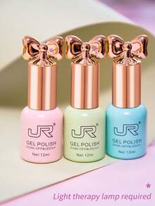 JR 10支装12毫升凝胶指甲油套装，包含红色、粉色、裸色凝胶指甲油，UV/LED可卸甲油套装，家用DIY，底油、面油，女孩礼物 - 彩色 - 查看 6