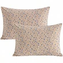 100% Jersey Knit Cotton Toddler Pillowcase 11x18 Envelope Closure 2 Pack Soft Moisture Wicking For Soft Sleep - Purple Indigo Flower Language - View 1